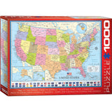 Eurographics - Map Of The Usa 1000 Piece - Jigsaw Puzzle