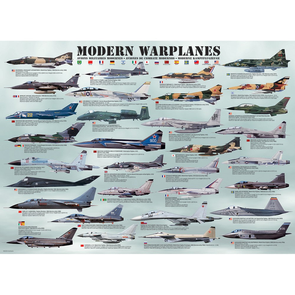Puzzle - Eurographics - Modern Warplanes 1000pc