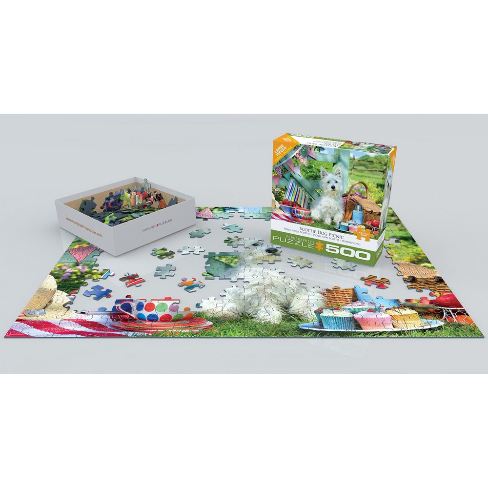 Eurographics - Scottie Dog Picnic 500pcxl - Jigsaw Puzzle