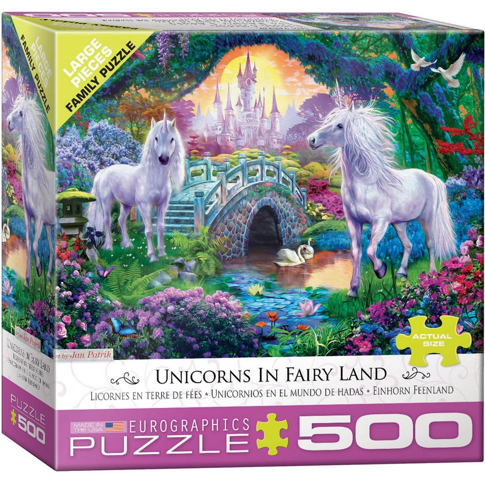 Eurographics - Unicorns In Fairyland 500pcxl - Jigsaw Puzzle