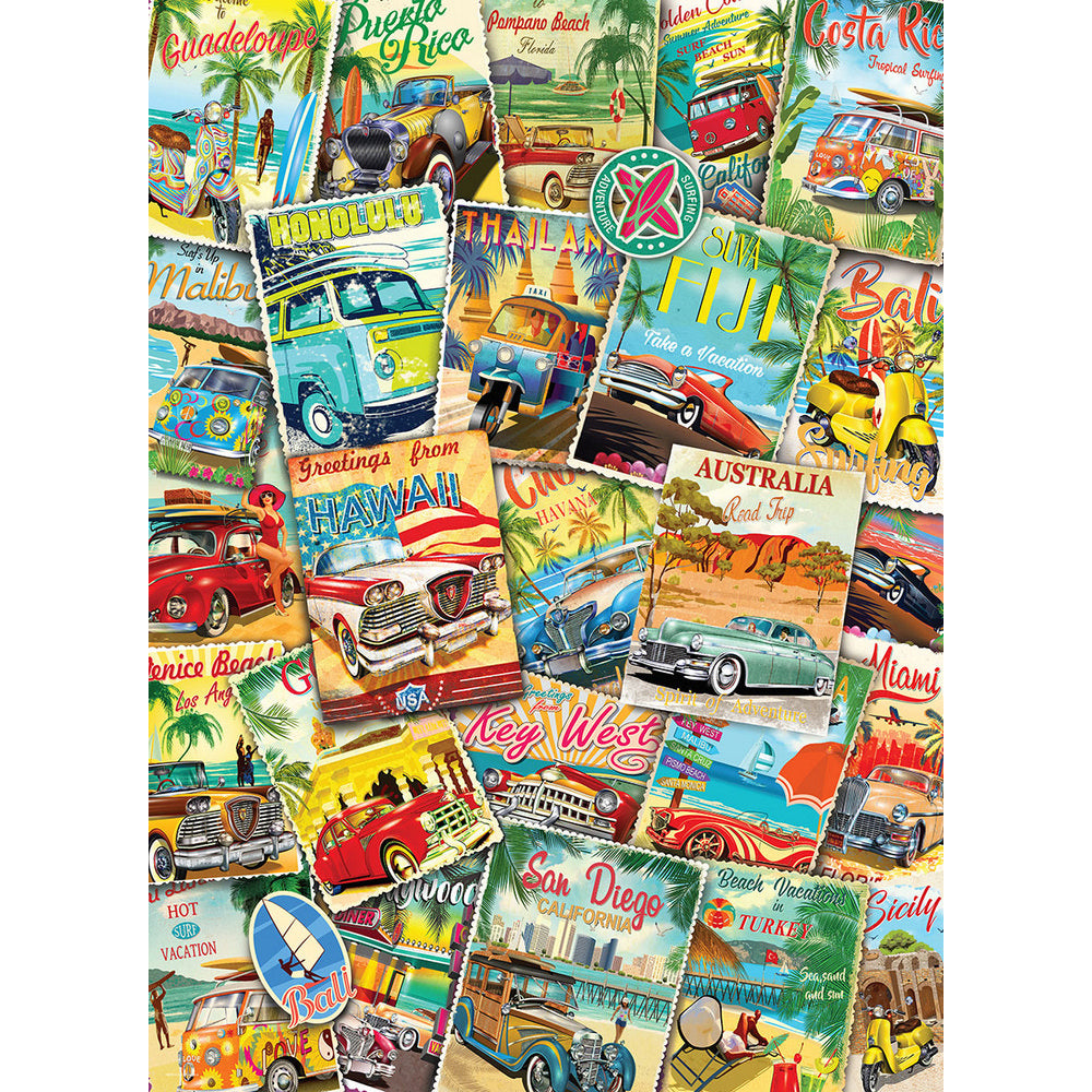 Puzzle - Eurographics - Vintage Travel Collage 1000pc