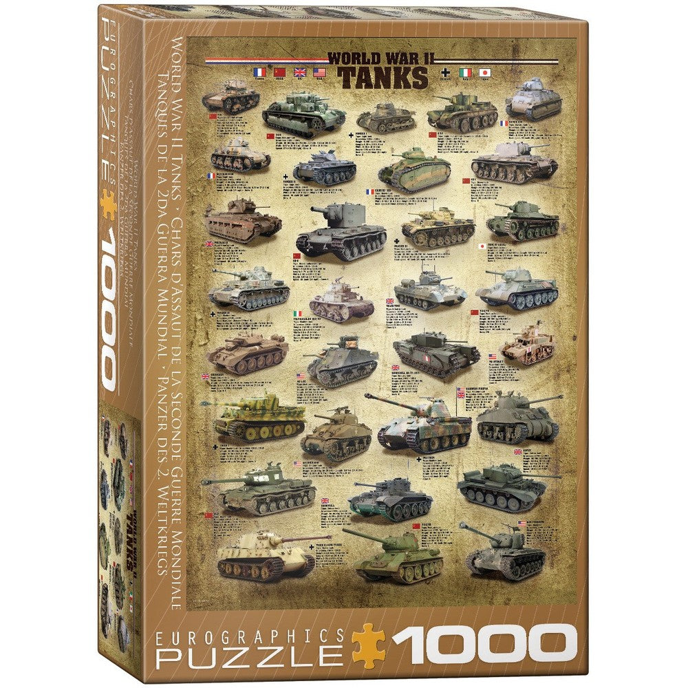 Eurographics - World War Ii Tanks 1000 Piece - Jigsaw Puzzle