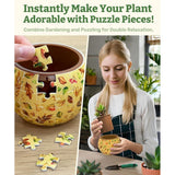 Puzzle - 3D - Flowerpot - Elegant Green