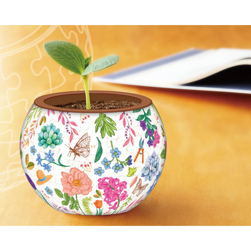 3D - Flowerpot - Little Garden - Jigsaw Puzzle