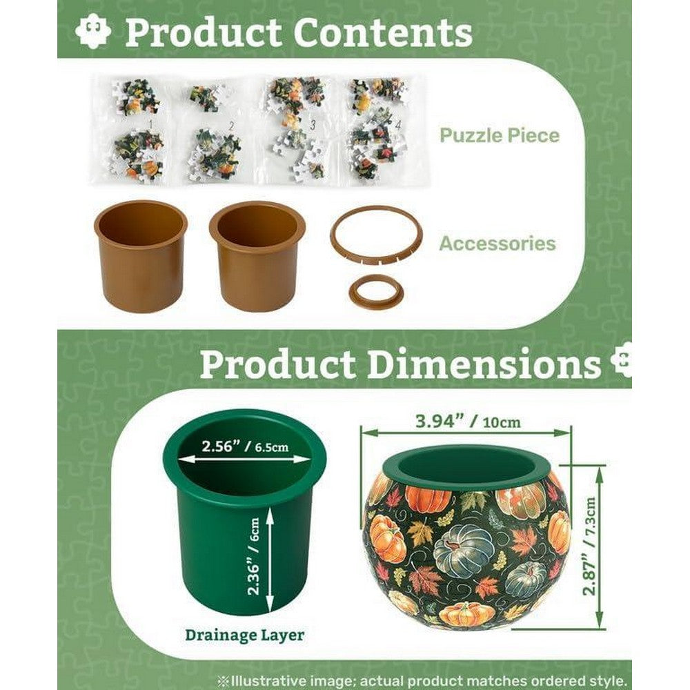 Puzzle - 3D - Flowerpot - Pumpkin Season
