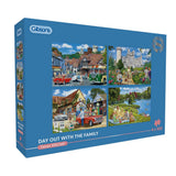 Gibsons - Day Out With Family 4 X 500 Piece - Jigsaw Puzzle