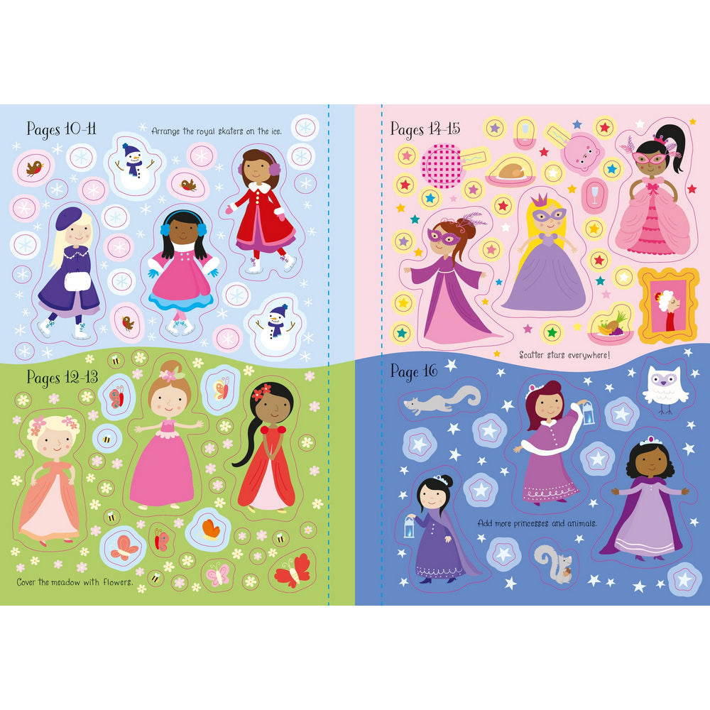 Sparkly Princesses Sticker Bk - Book