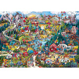 Heye - Triangular Box - Berman; Go Camping 2000 Piece - Jigsaw Puzzle