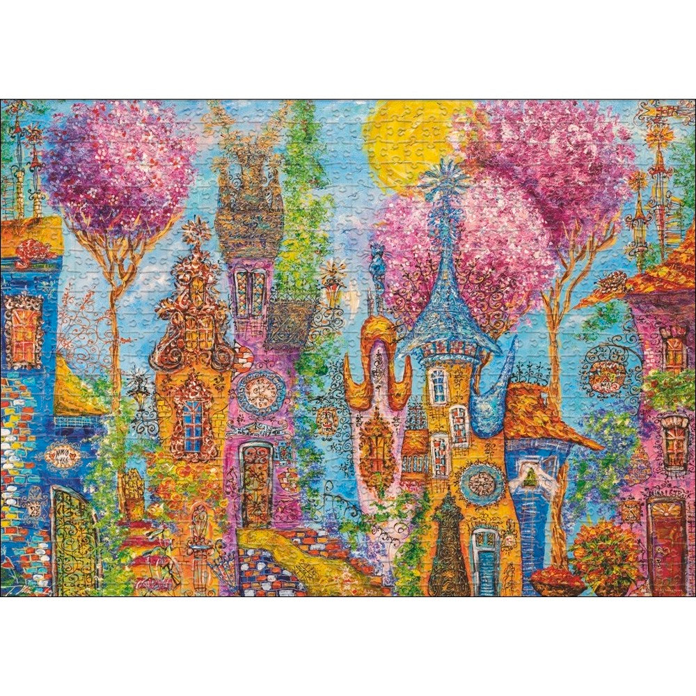 Puzzle - Heye - Charming Village; Pink Trees