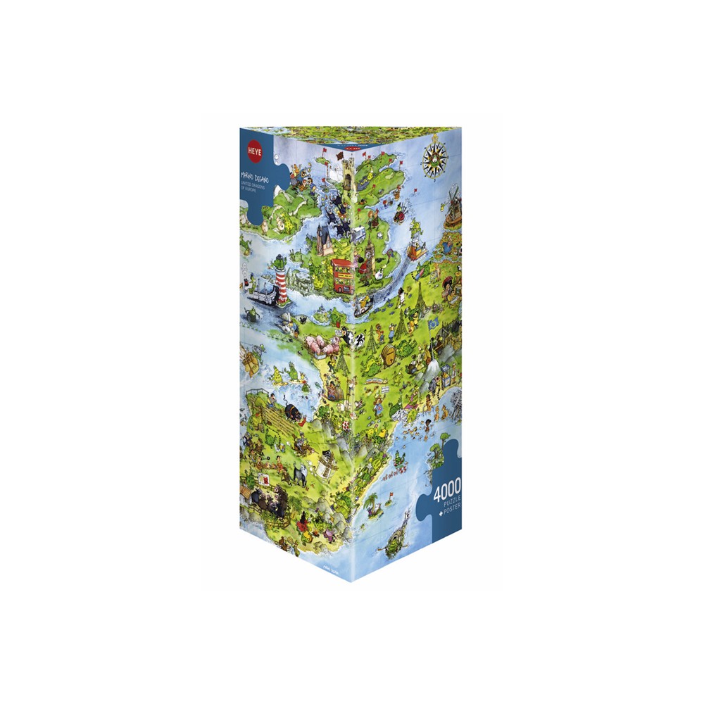 Heye - Triangular Box - Degano; United Dragons 4000 Piece - Jigsaw Puzzle