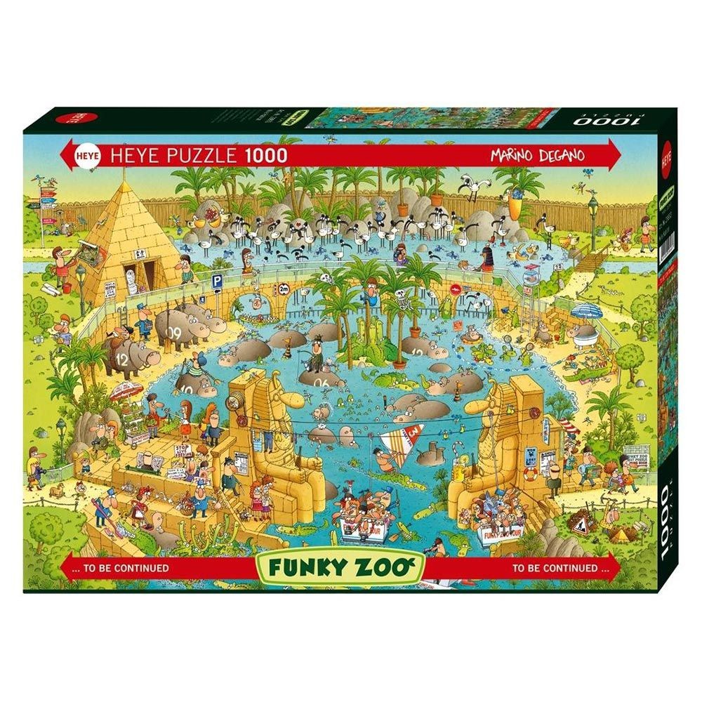 Heye - Funky Zoo; Nile Habitat 1000 Piece - Jigsaw Puzzle