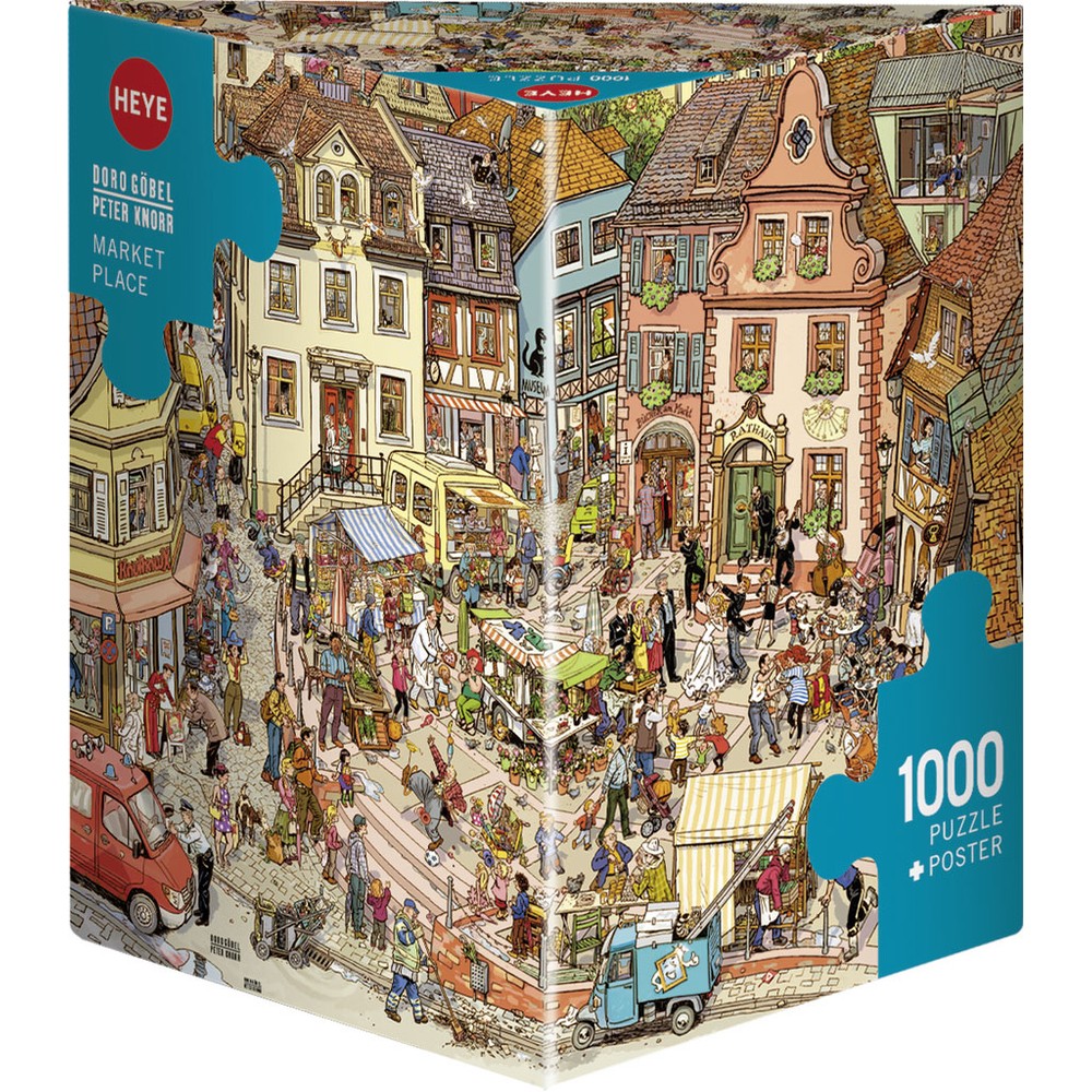 Heye - Triangular Box - Gobel&Knorr; Market Place 1000 - Jigsaw Puzzle