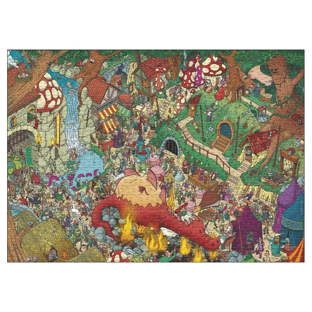 Puzzle - Heye - Triangular Box - Lectrr; Fantasyland 1000Pc