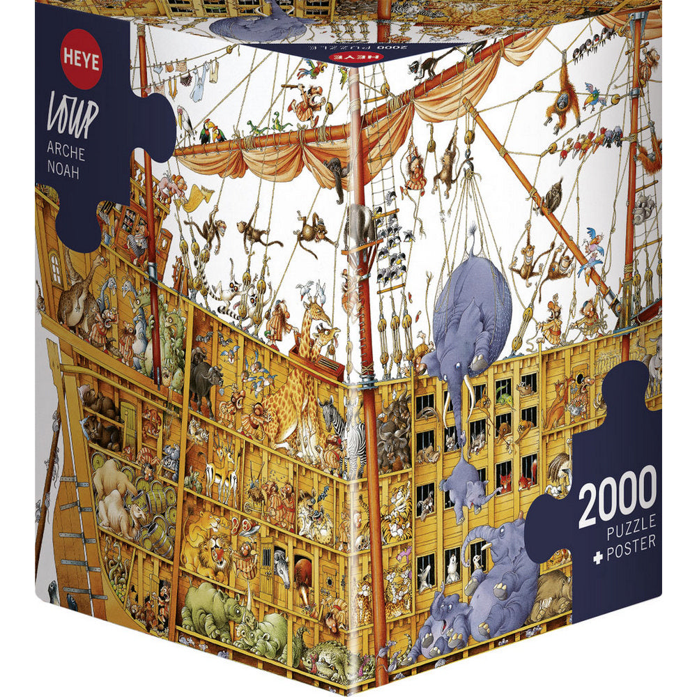 Heye - Triangular Box - Loup; Noah's Ark 2000 Piece - Jigsaw Puzzle