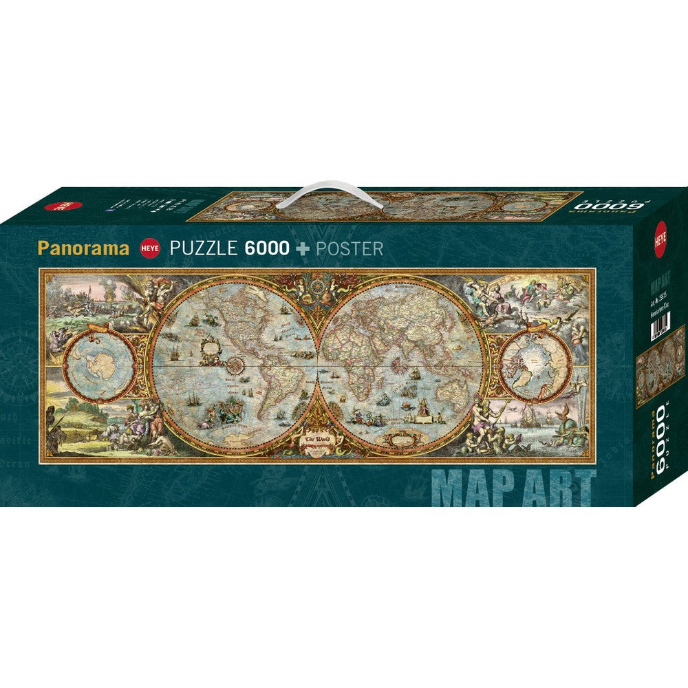 Heye - Panorama; Hemisphere Map 6000P - Jigsaw Puzzle