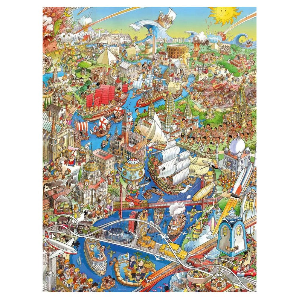 Puzzle - Heye - Triangular Box -  Prades; History River 1500Pc