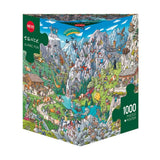 Heye - Triangular Box - Tanck; Alpine Fun 1000 Piece - Jigsaw Puzzle