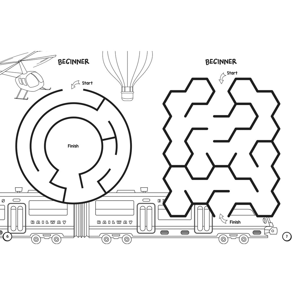 Things That Go Colouring Mazes