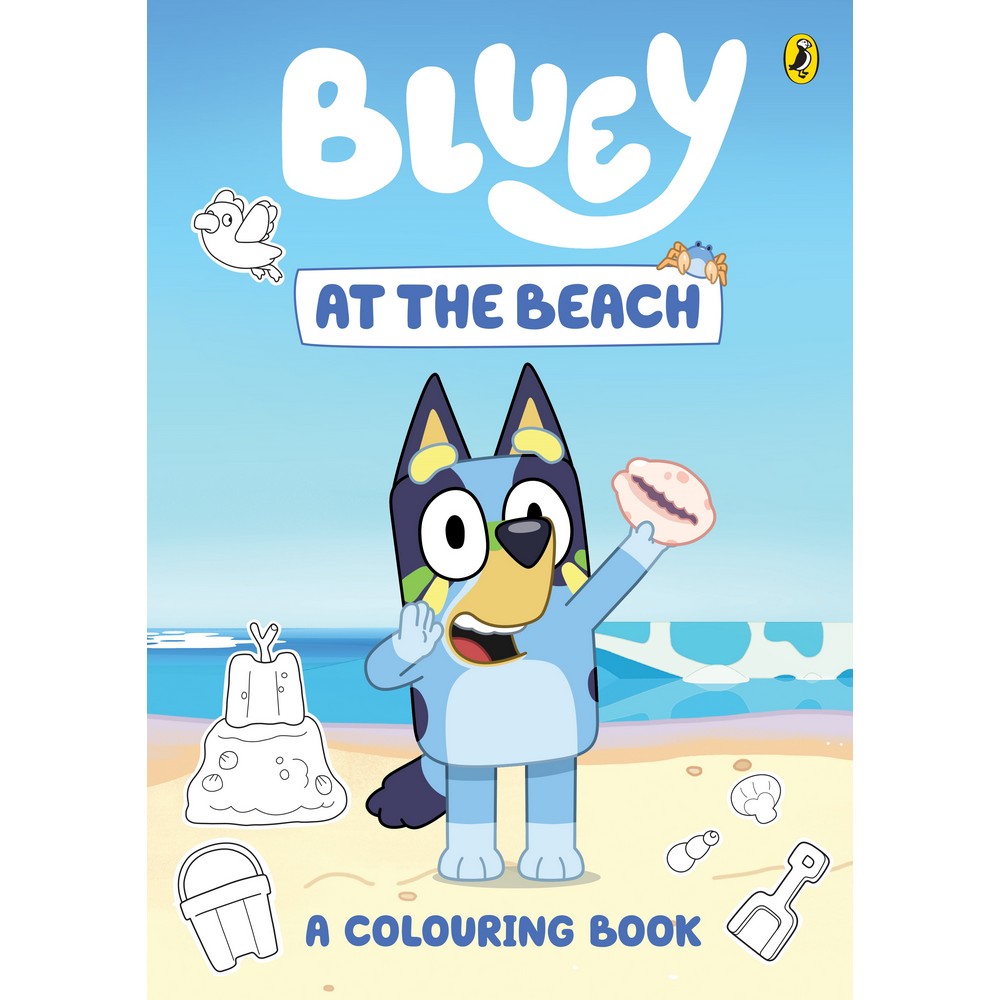 Bluey At The Beach Colouring