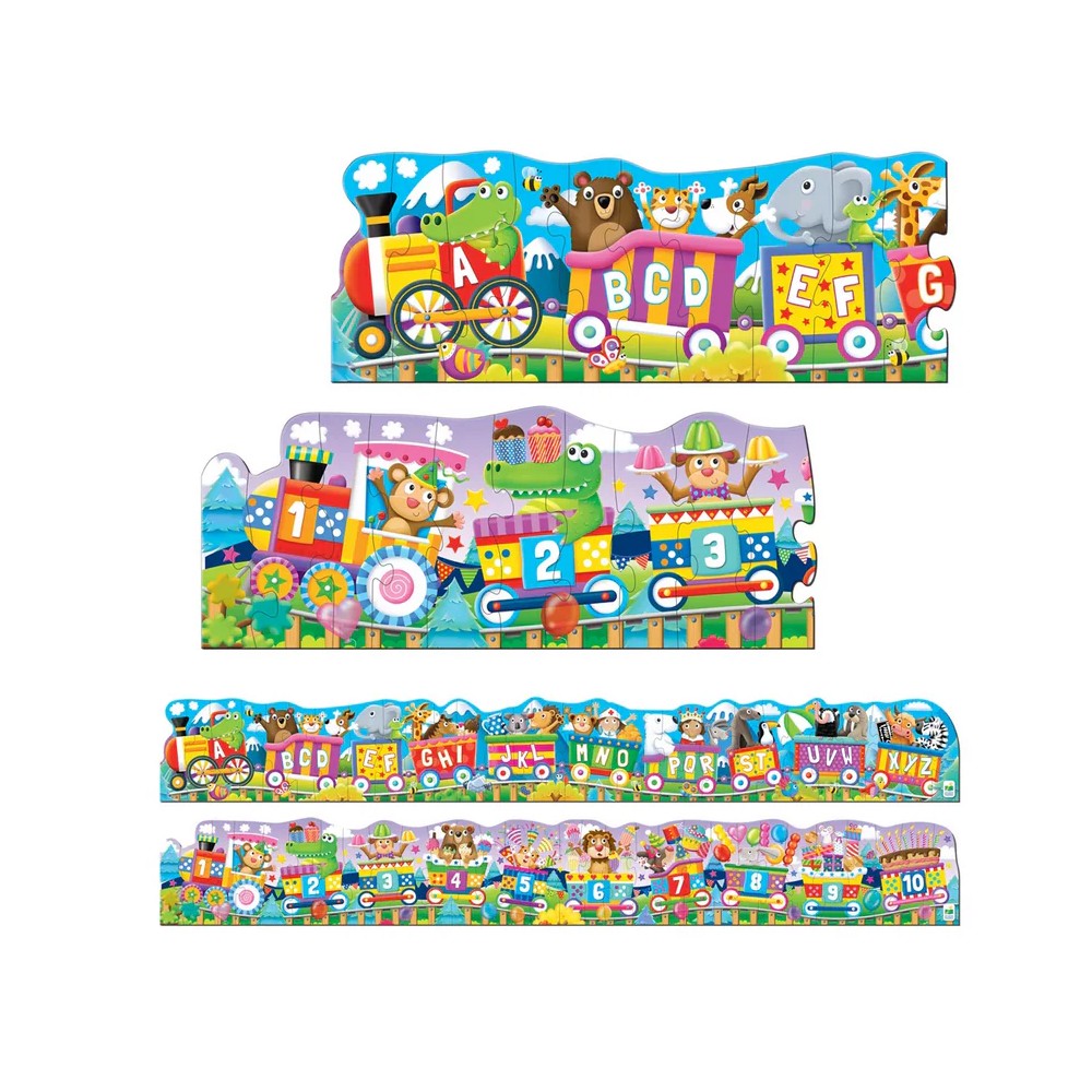 Abc & 123 Trains Puzzle 60Pc