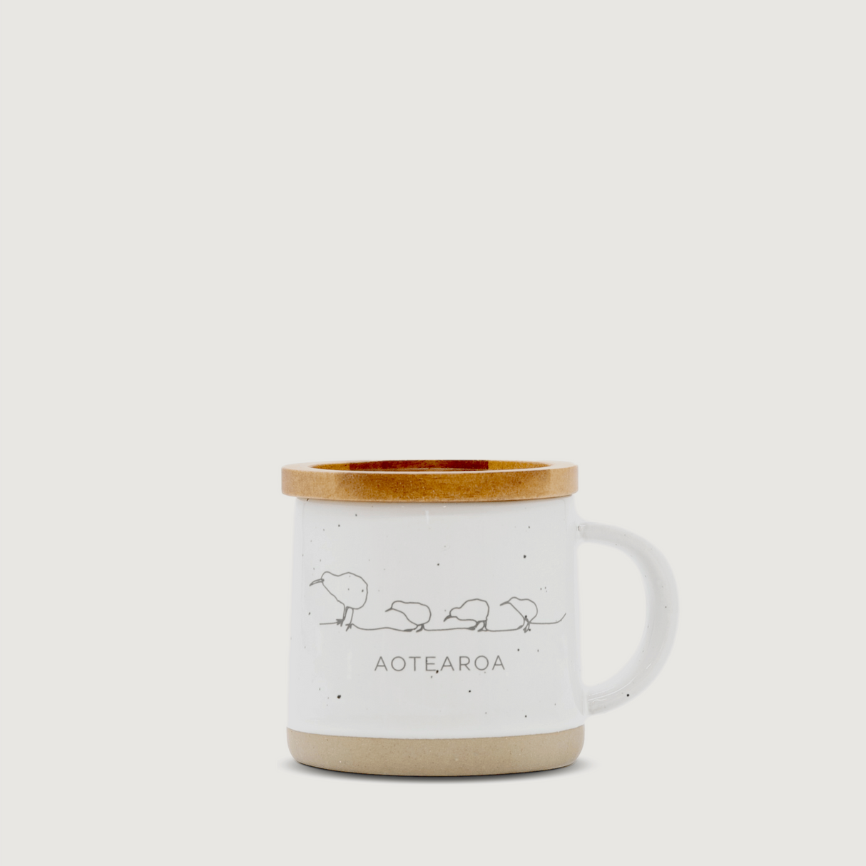 Moana Road - Kiwi Ceramic Espresso Mug - Stone