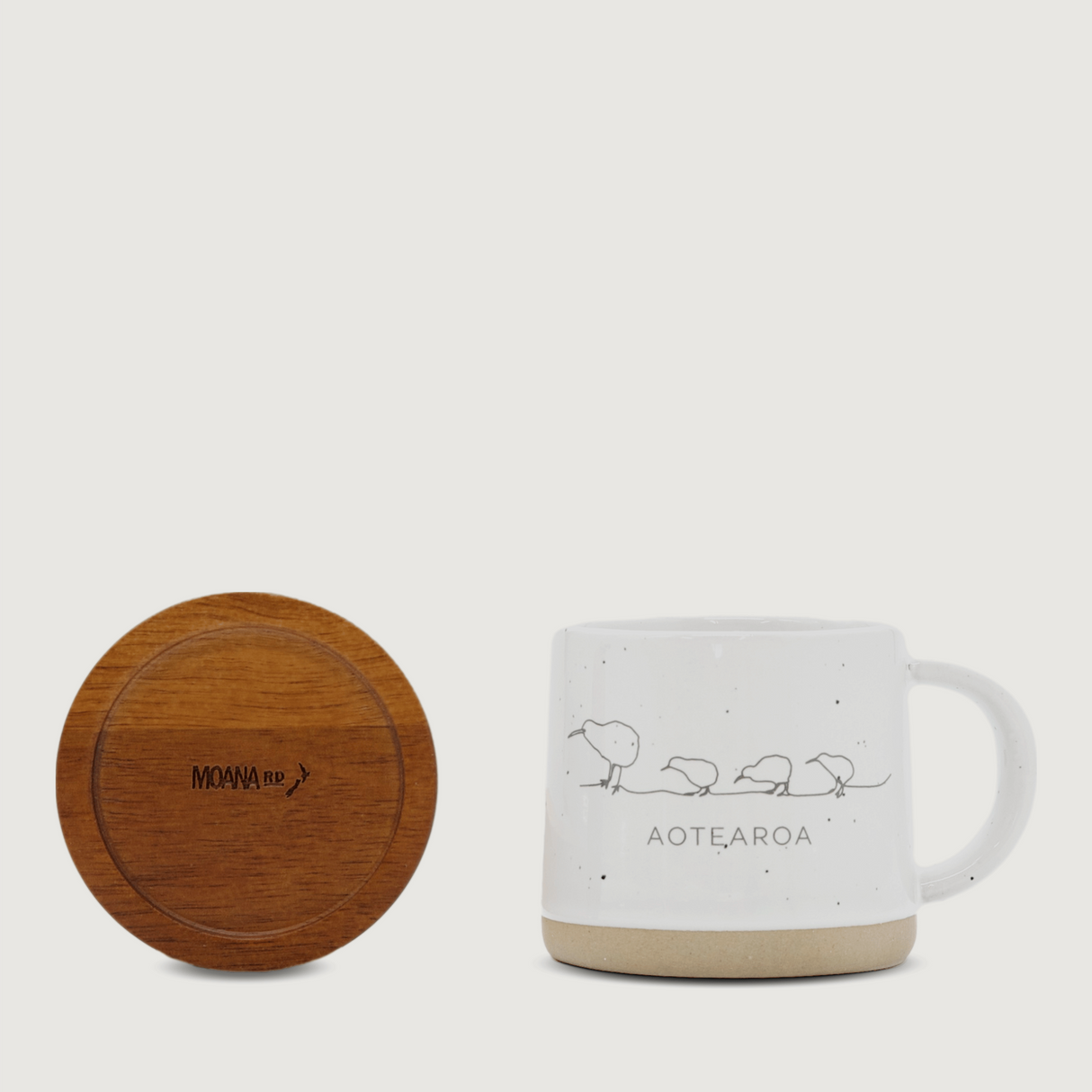Moana Road - Kiwi Ceramic Espresso Mug - Stone