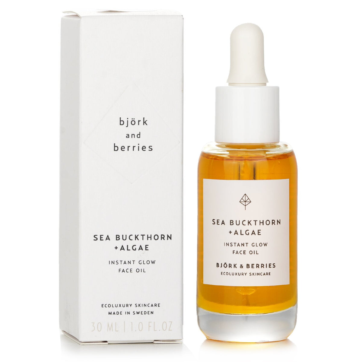 Bjork & Berries - Sea Buckthorn+ Algae Instant Glow Face Oil  - 30ml/1oz