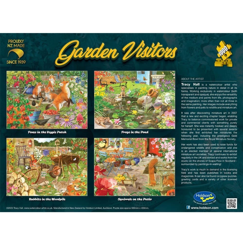 Puzzle - Holdson - Garden Visitors Rabbits 1000Pc