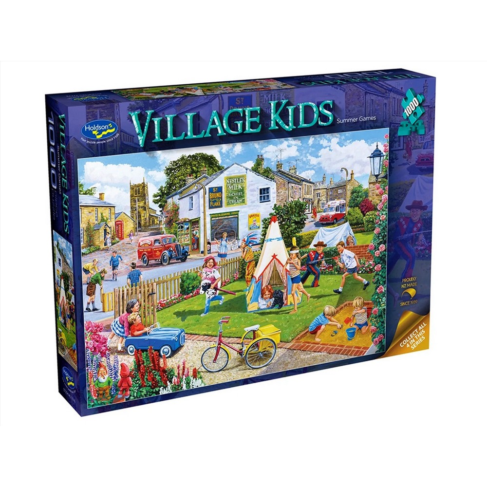 Village Kids Summer Games 1000 Holdson Jigsaw Puzzle