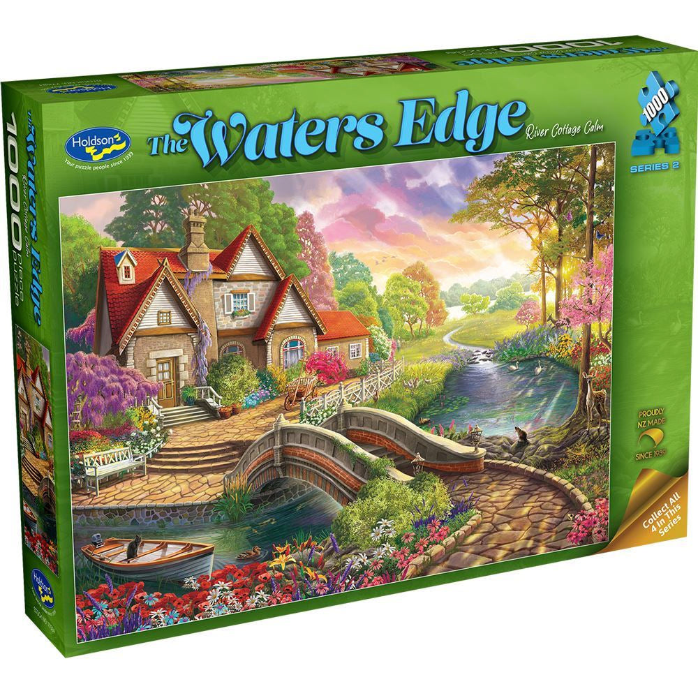 Water's Edge 2; River Cottage Holdson 1000pc Jigsaw Puzzle