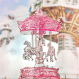 3D Pink Carousel Crystal Puzzl - Jigsaw Puzzle