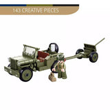 Ww2 Willys Jeep & 37Mmatg 143P