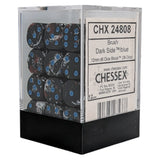CHX 24808 Brush Dark Side/blue 12mm d6 Dice Block (36 dice)