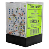 CHX 24809 Brush Breezy/blue 12mm d6 Dice Block (36 dice) - Gaming Accessory