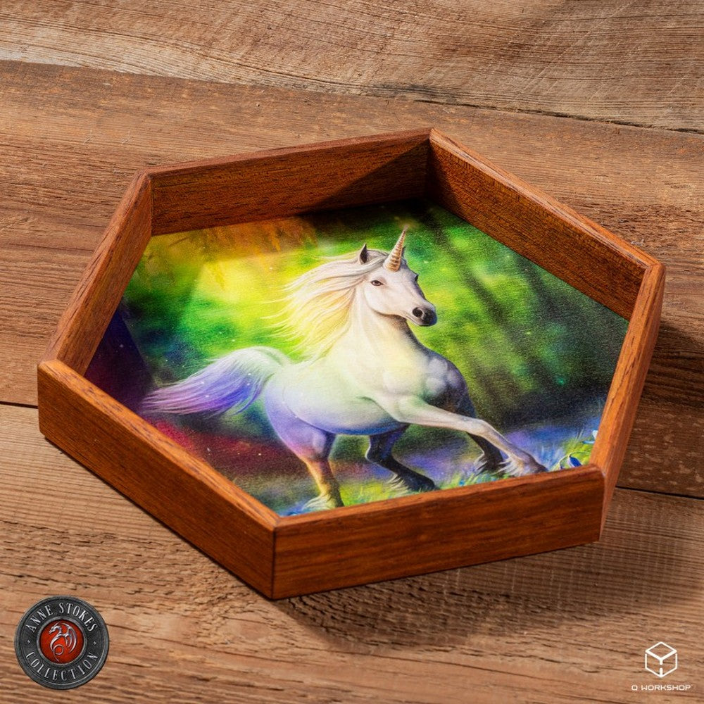 Q Workshop - Anne Stokes Dice Tray: Chase The Rainbow