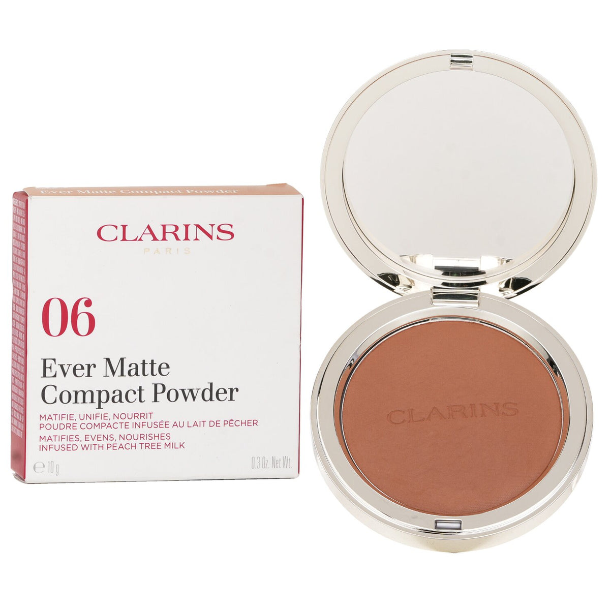 Clarins - Ever Matte Compact Powder - # 06 Deep  - 10g/0.3oz