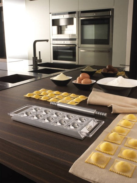 Ravioli Tablet W/Rolling Pin  - Silver - Marcato
