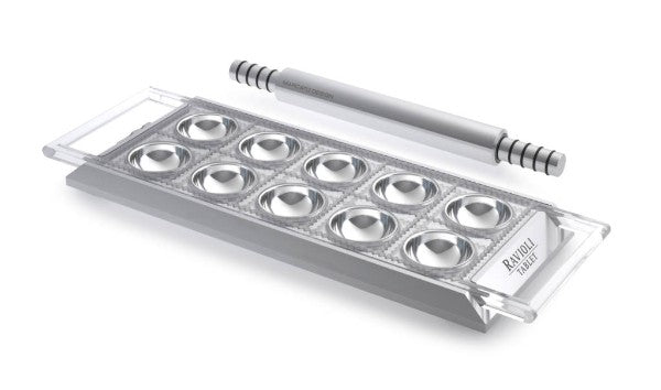 Ravioli Tablet W/Rolling Pin  - Silver - Marcato