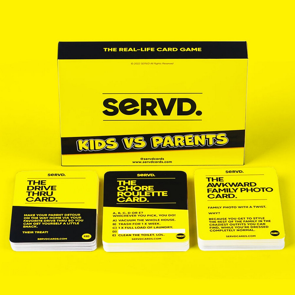 Servd Kids Vs Parents - Card Game