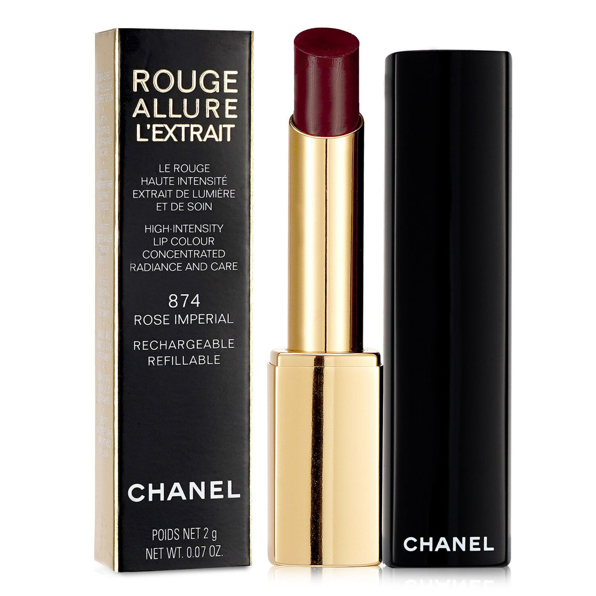 Chanel - Rouge Allure Lďż˝extrait Lipstick - # 874 Rose Imperial  - 2g/0.07oz