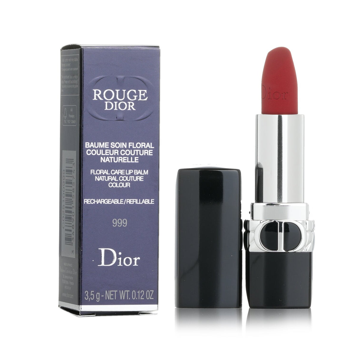 Christian Dior - Rouge Dior Floral Care Refillable Lip Balm - # 999 (Matte Balm)