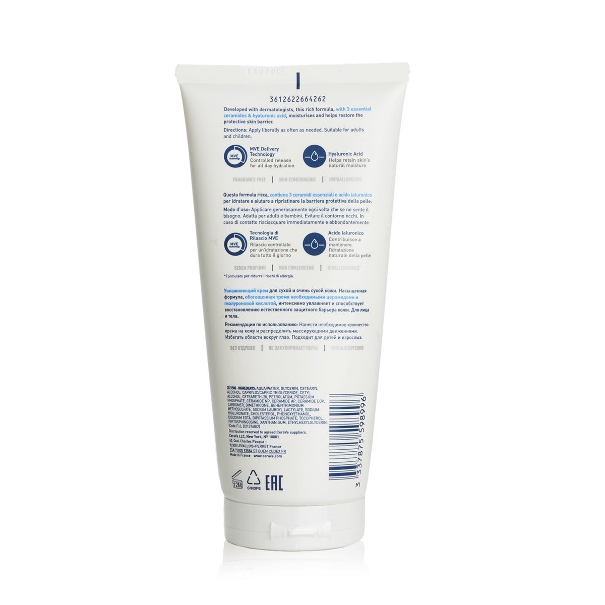 CeraVe - Moisturising Cream For Dry to Very Dry Skin  - 177ml/6oz