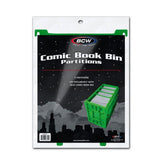 BCW - Comic Bins - Comic Book Bin Partition - Green - Gaming Accessory