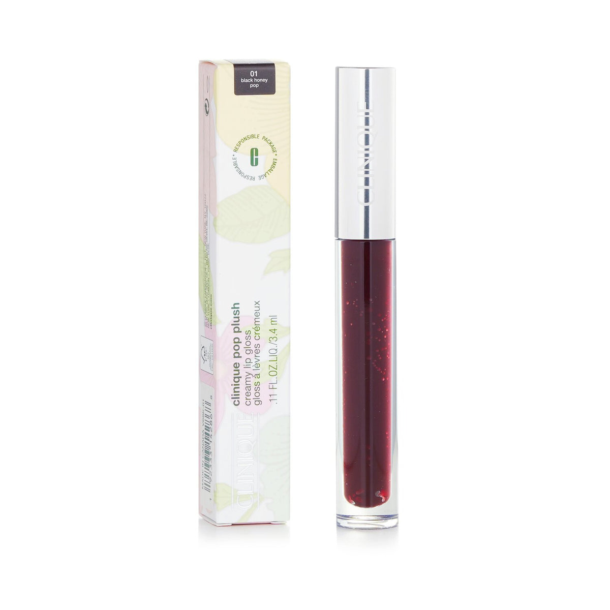 Clinique - Pop Plush Creamy Lip Gloss - # 01 Black Honey Pop  - 3.4ml/0.11oz