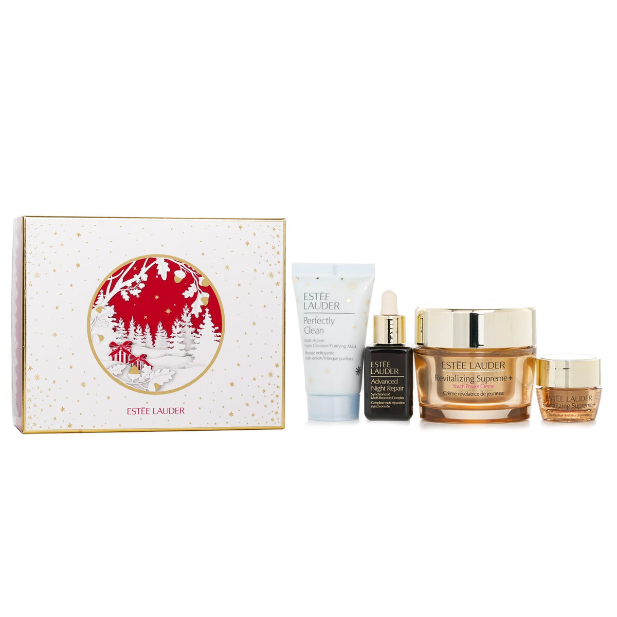 Estee Lauder Firm And Lift Wonders Set: Perfectly Clean Cleanser + Advanced Nigh