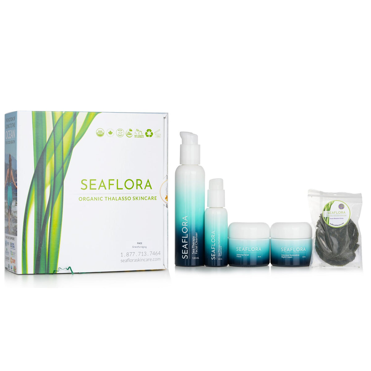 Seaflora - Organic Thalasso Skincare Graceful Anti-Aging Set  - 5pcs
