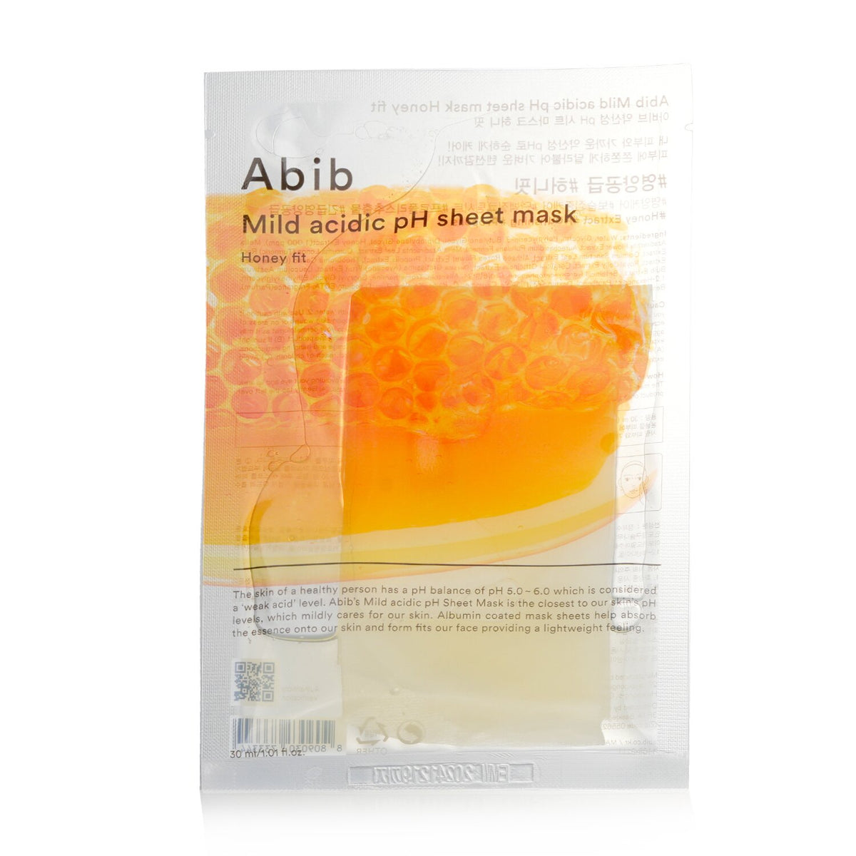 Abib - Mild Acidic PH Sheet Mask - Honey Fit  - 30mlx10pcs