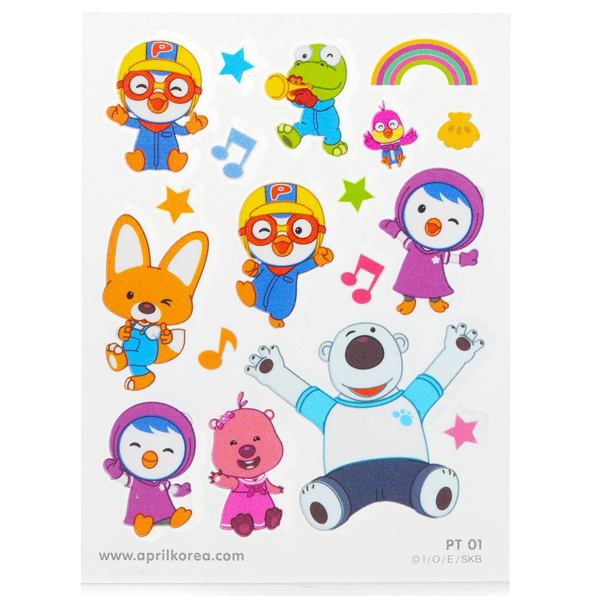 April Korea - Pororo Body Sticker - # PT01  - 1pc