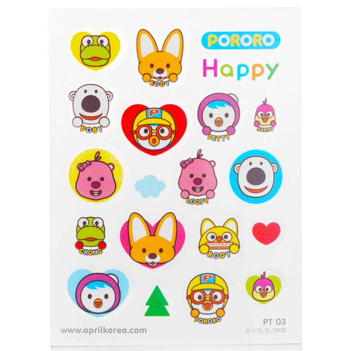 April Korea - Pororo Body Sticker  - 1pc