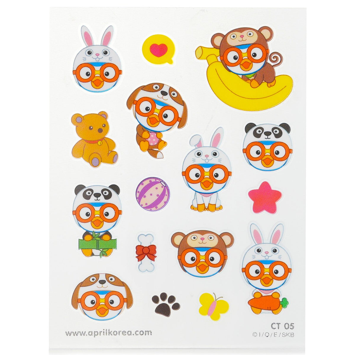 April Korea - Pororo Body Sticker - # CT05  - 1pc